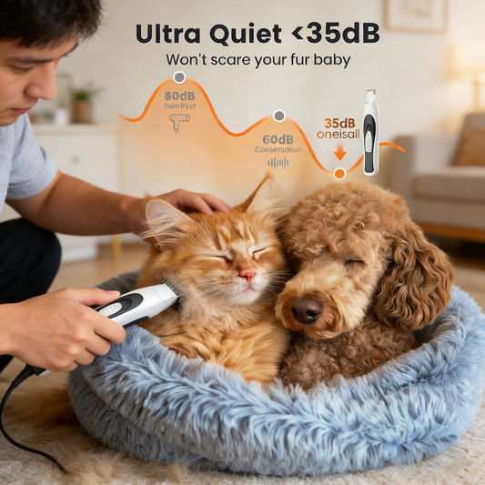 Dog Paw Trimmer with LED Light, Paw Trimmer for Dogs &Cats 0.8inch/20mm Wide Blade, 35dB Cordless Electric Pet Paw Grooming Clippers for Paws