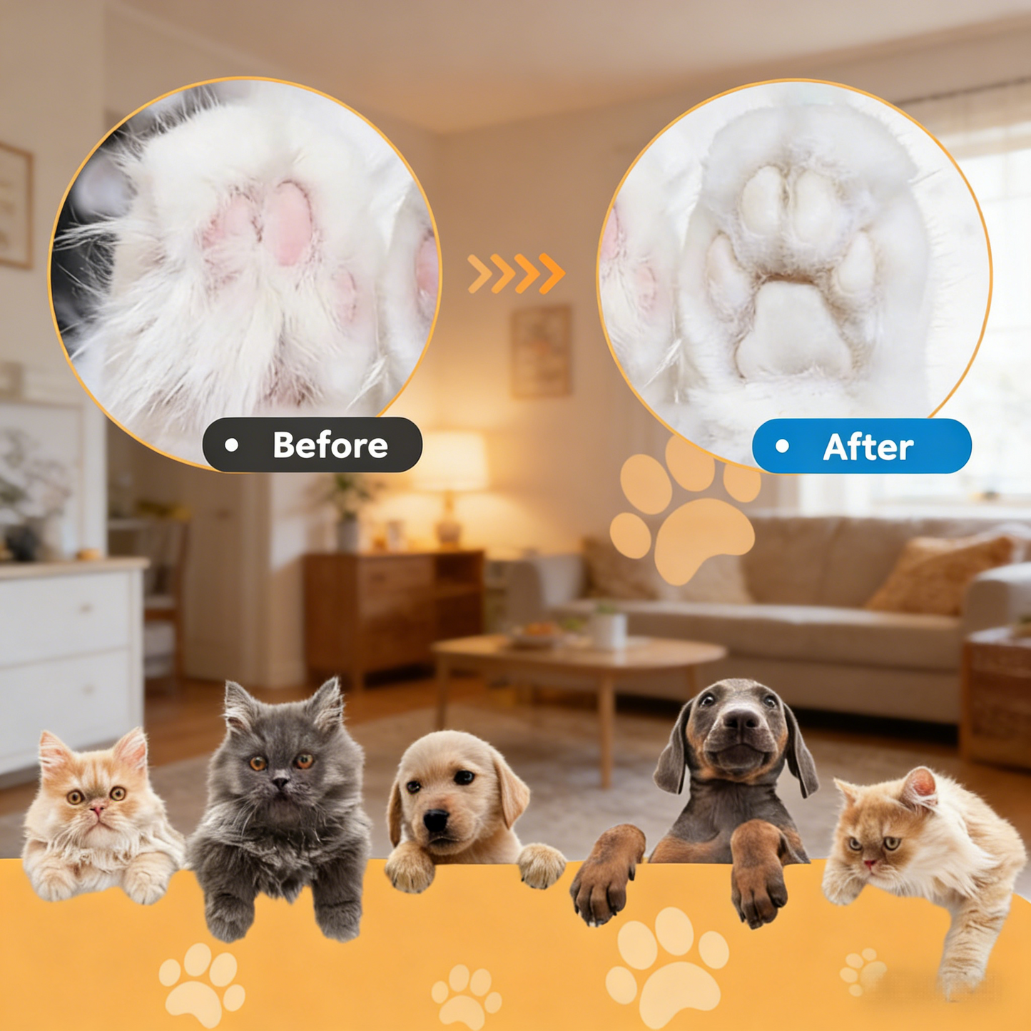 Micro Precision Trimmer, Multifunctional Pet Hair Trimmer Waterproof Rechargeable Shaver with LED Light for Paws Eyes Ears Face Buttocks for Small Dogs and Cats，50dB Quiet Shave.