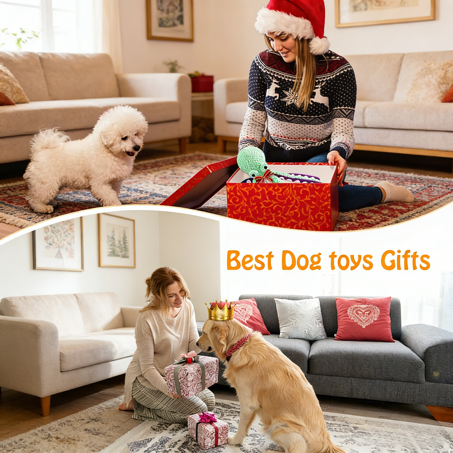 Dog Toys- Plush Dog Toys with Soft Fabric for Small, Medium, and Large Dogs Daily Companionship