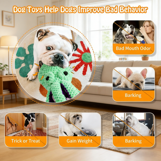 Dog Toys- Plush Dog Toys with Soft Fabric for Small, Medium, and Large Dogs Daily Companionship