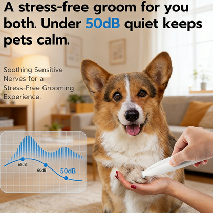 Micro Precision Trimmer, Multifunctional Pet Hair Trimmer Waterproof Rechargeable Shaver with LED Light for Paws Eyes Ears Face Buttocks for Small Dogs and Cats，50dB Quiet Shave.