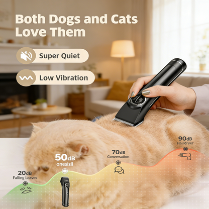 Trimmer with LED Light, Paw Trimmer for Dogs &Cats 0.8inch/20mm Wide Blade, 35dB Cordless Electric Pet Paw Grooming Clippers for Paws, Ears,