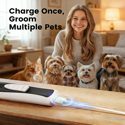 Dog Paw Trimmer with LED Light, Paw Trimmer for Dogs &Cats 0.8inch/20mm Wide Blade, 35dB Cordless Electric Pet Paw Grooming Clippers for Paws