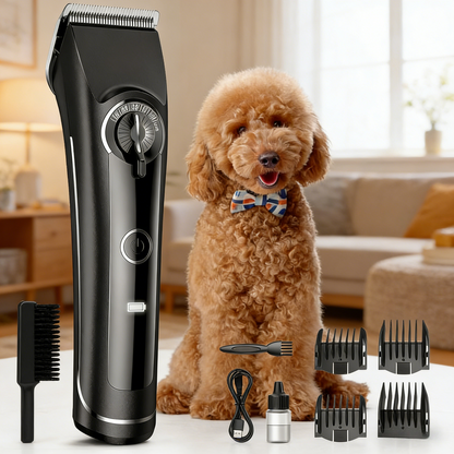 Trimmer with LED Light, Paw Trimmer for Dogs &Cats 0.8inch/20mm Wide Blade, 35dB Cordless Electric Pet Paw Grooming Clippers for Paws, Ears,