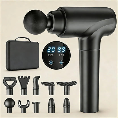 Deep Tissue Massage Gun, 8 Heads & 20 Adjustable Speeds