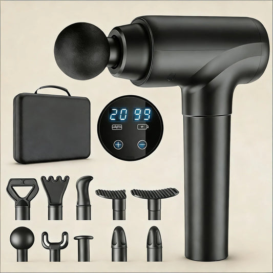 Deep Tissue Massage Gun, 8 Heads & 20 Adjustable Speeds